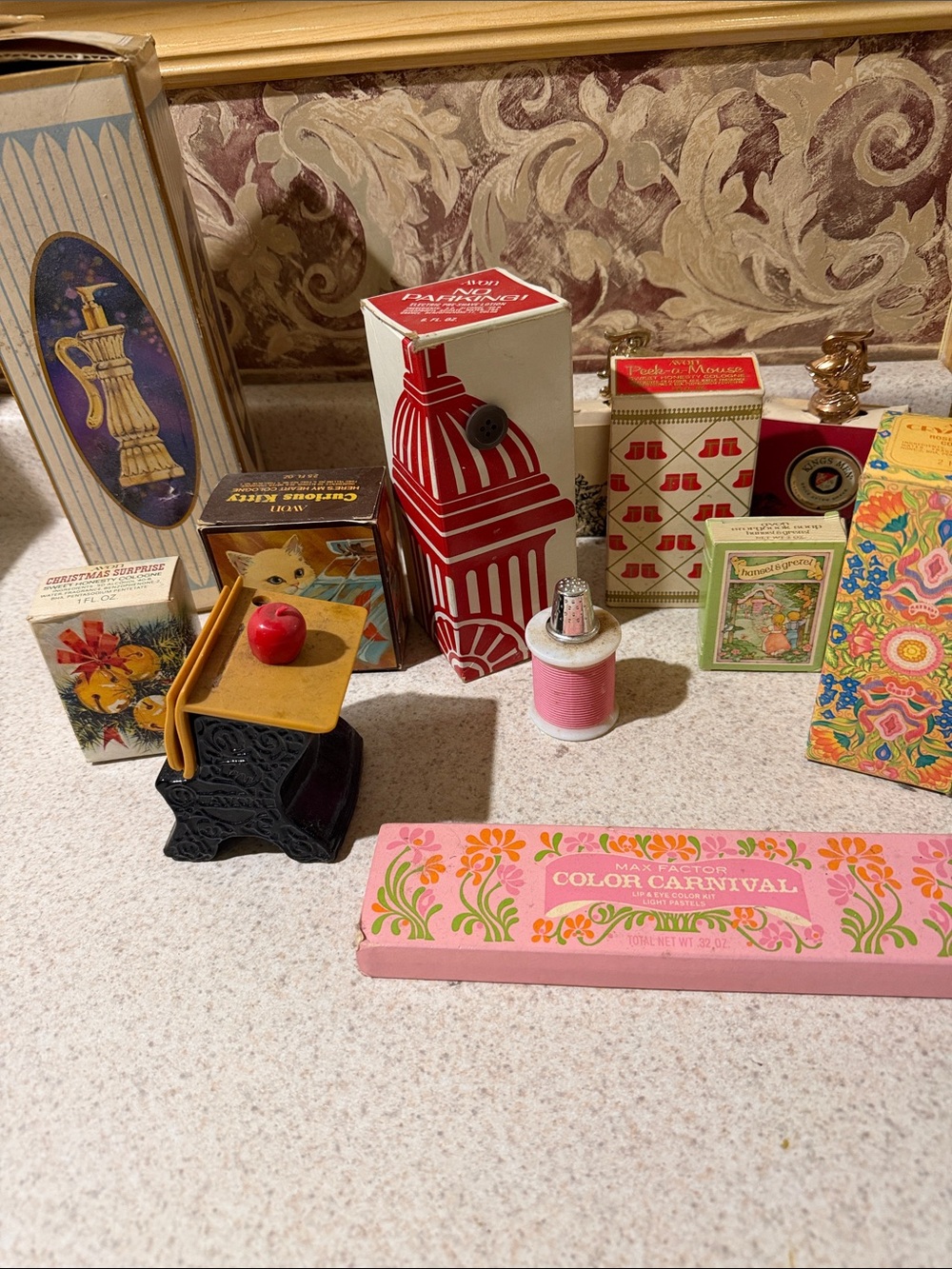 Vintage Avon collection and Pink Max Factor Color Carnival Palette